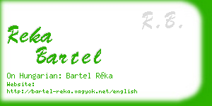 reka bartel business card